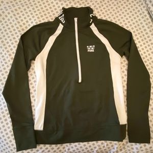 PINK Ultimate Army Green Quarterzip